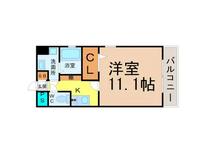 ラ・ヴィアン パレスII(1K/2階)の間取り写真