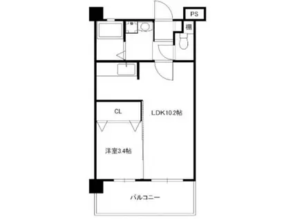 ウィステアリア博多東(1LDK/5階)の間取り写真