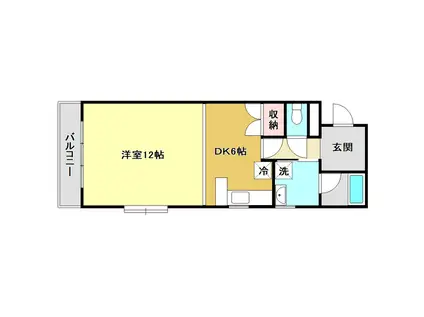 ドリームハウスIII(1DK/6階)の間取り写真
