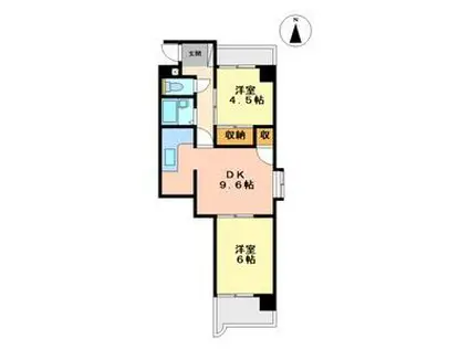 シティアーク熱田(2LDK/3階)の間取り写真