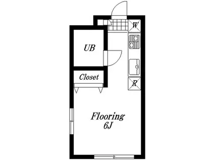シエルエトワレ(1K/1階)の間取り写真