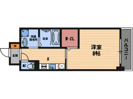 ファーストエフレシア立花II(1K/3階)の間取り写真