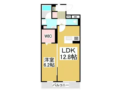 アライブV(1LDK/2階)の間取り写真