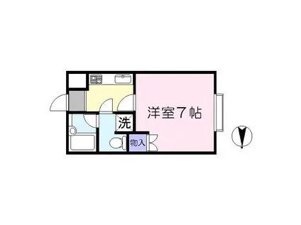 リヴェルテ生駒(1K/5階)の間取り写真