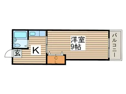 ハイムエントピア(1K/1階)の間取り写真