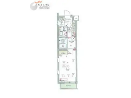 スカイコートパレス蒲田II(1K/3階)の間取り写真