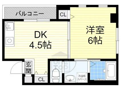 プレステージ(1DK/3階)の間取り写真