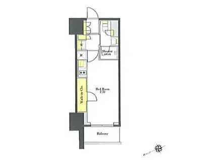 プライムメゾン大塚(1K/13階)の間取り写真