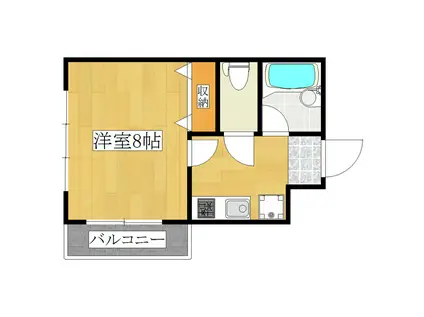 ソリッドリファイン駒込(1K/3階)の間取り写真