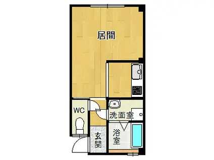 佐藤ビル(ワンルーム/2階)の間取り写真