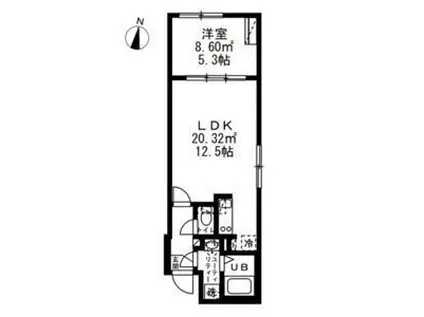 SOLASIARESIDENCE西日暮里(1LDK/3階)の間取り写真