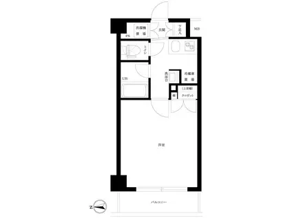 ルーブル高田馬場参番館(1K/3階)の間取り写真