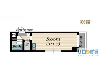 シティハイム新大阪(ワンルーム/3階)の間取り写真