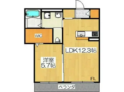 ルチアーノ御器所(1LDK/1階)の間取り写真