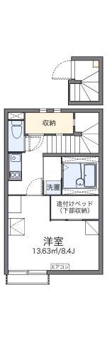 レオネクストソレイユ(1K/2階)の間取り写真