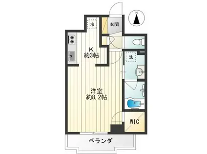 ポラール ノースウィング(1K/3階)の間取り写真