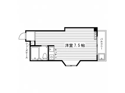 城戸マンション(ワンルーム/3階)の間取り写真