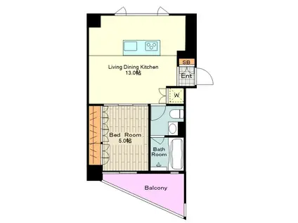アーバンスタイル立川(1LDK/2階)の間取り写真