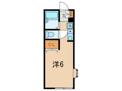 メゾンドエスポワール(ワンルーム/1階)の間取り写真