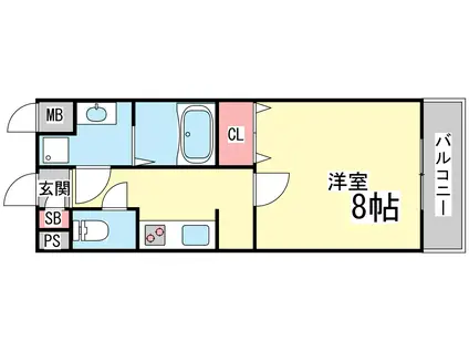 クレールマヤ(1K/2階)の間取り写真