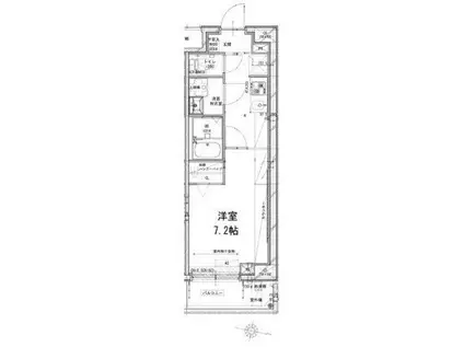 DIPS竹ノ塚駅前(1K/2階)の間取り写真