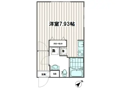 メゾン池袋イースト(ワンルーム/2階)の間取り写真