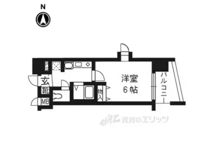 プレサンス京都烏丸NEXT(1K/3階)の間取り写真