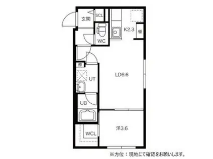 LA・GARE(1LDK/1階)の間取り写真