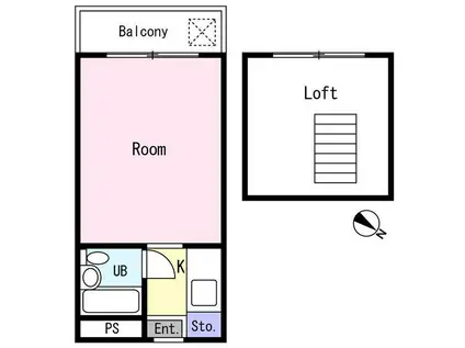 クリスタル初台パートI(1K/5階)の間取り写真