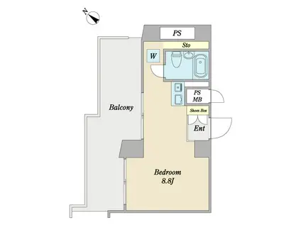 ヴェラハイツ道玄坂(ワンルーム/11階)の間取り写真