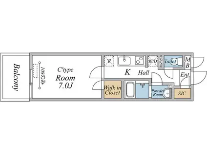 船橋市飯山満2丁目工事(1K/3階)の間取り写真