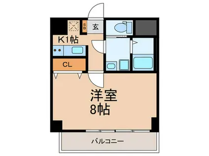 ジュネス六甲.ANNEX(1K/6階)の間取り写真