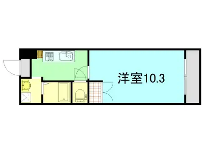 BOND D(1K/2階)の間取り写真