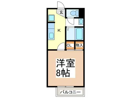 サープラスソフィア(1K/1階)の間取り写真