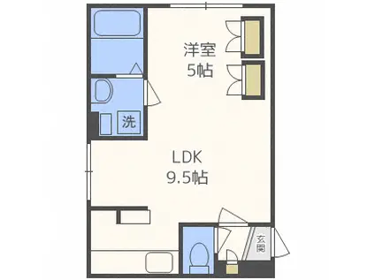 GRANDWOOD KANON(1LDK/2階)の間取り写真