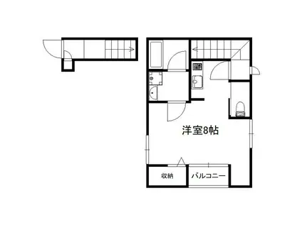 ブラボーヴィラ(1K/2階)の間取り写真