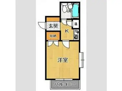 ニューハイム室見(1K/3階)の間取り写真