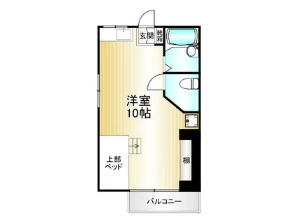 六三四ハイツ(ワンルーム/2階)の間取り写真