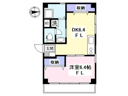 サンハイツ椎名町(1DK/1階)の間取り写真