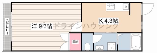 アネックス藤(1DK/1階)の間取り写真