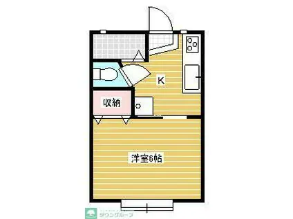 コーポシャルマン(1K/1階)の間取り写真