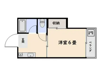 コーポ下村(1K/1階)の間取り写真