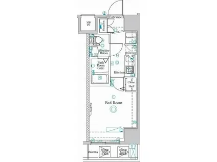 ラフィスタ川口(1K/7階)の間取り写真