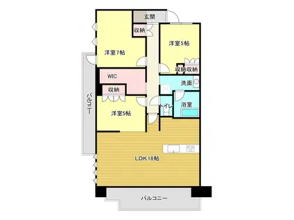 一条レジデンス浜松(3LDK/14階)の間取り写真