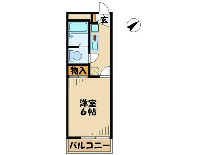 レオパレス諏訪(1K/2階)の間取り写真