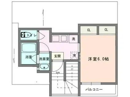 メゾンウィステリアときわ台(1K/3階)の間取り写真