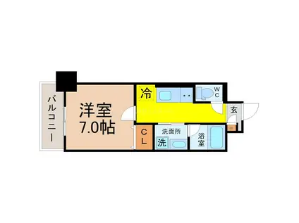 RAFFLE OZONEII -サウス GARDEN-(1K/9階)の間取り写真