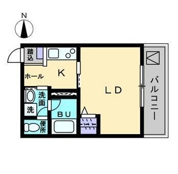 MAISON DE QUATRE III(1K/1階)の間取り写真