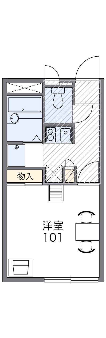 ＪＲ京浜東北線 港南台駅 徒歩11分 2階建 築24年(1K/2階)の間取り写真