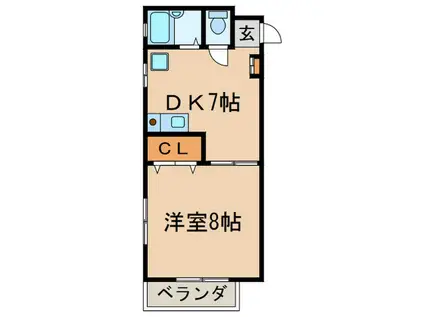 シュロス フォン アイン(1K/4階)の間取り写真